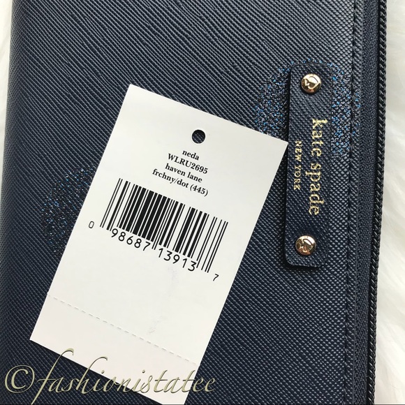➕NWT kate spade NEDA Haven Lane Frenchy Dot Wallet - Picture 5 of 7